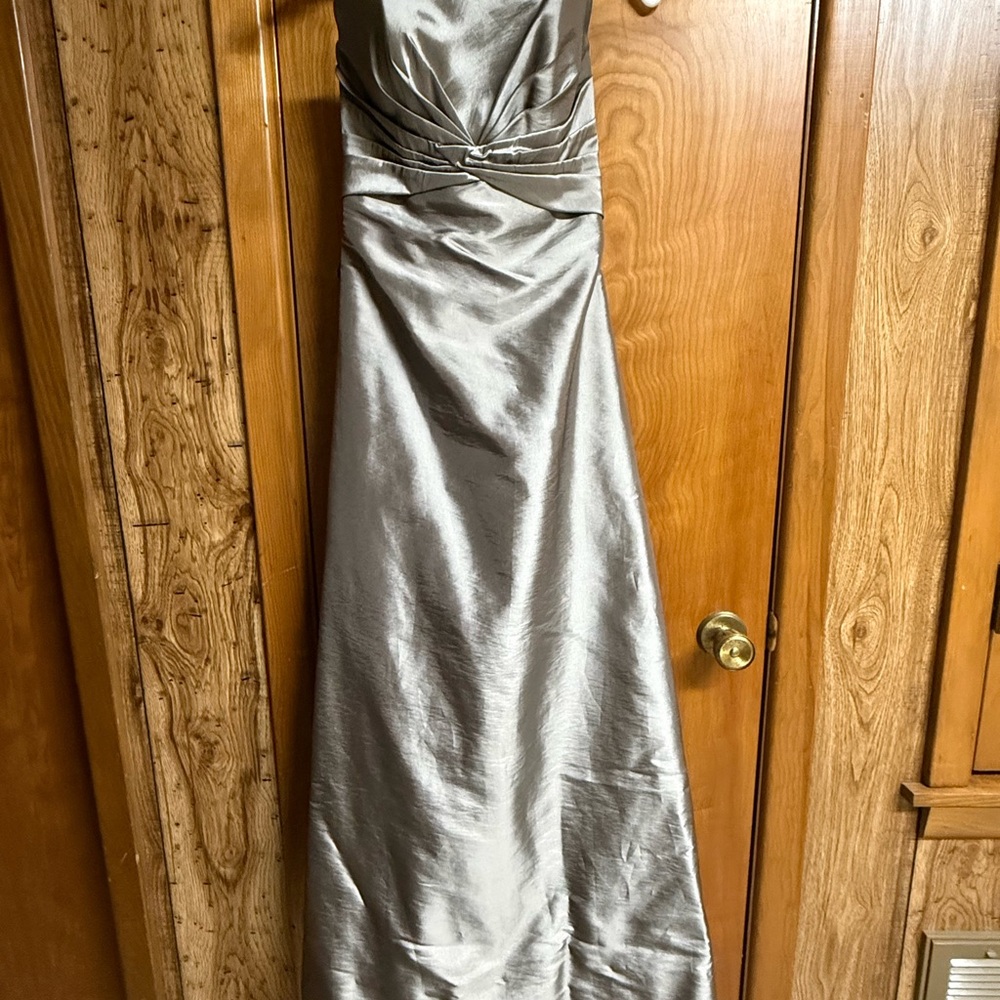 DaVinci Strapless Silver Gown